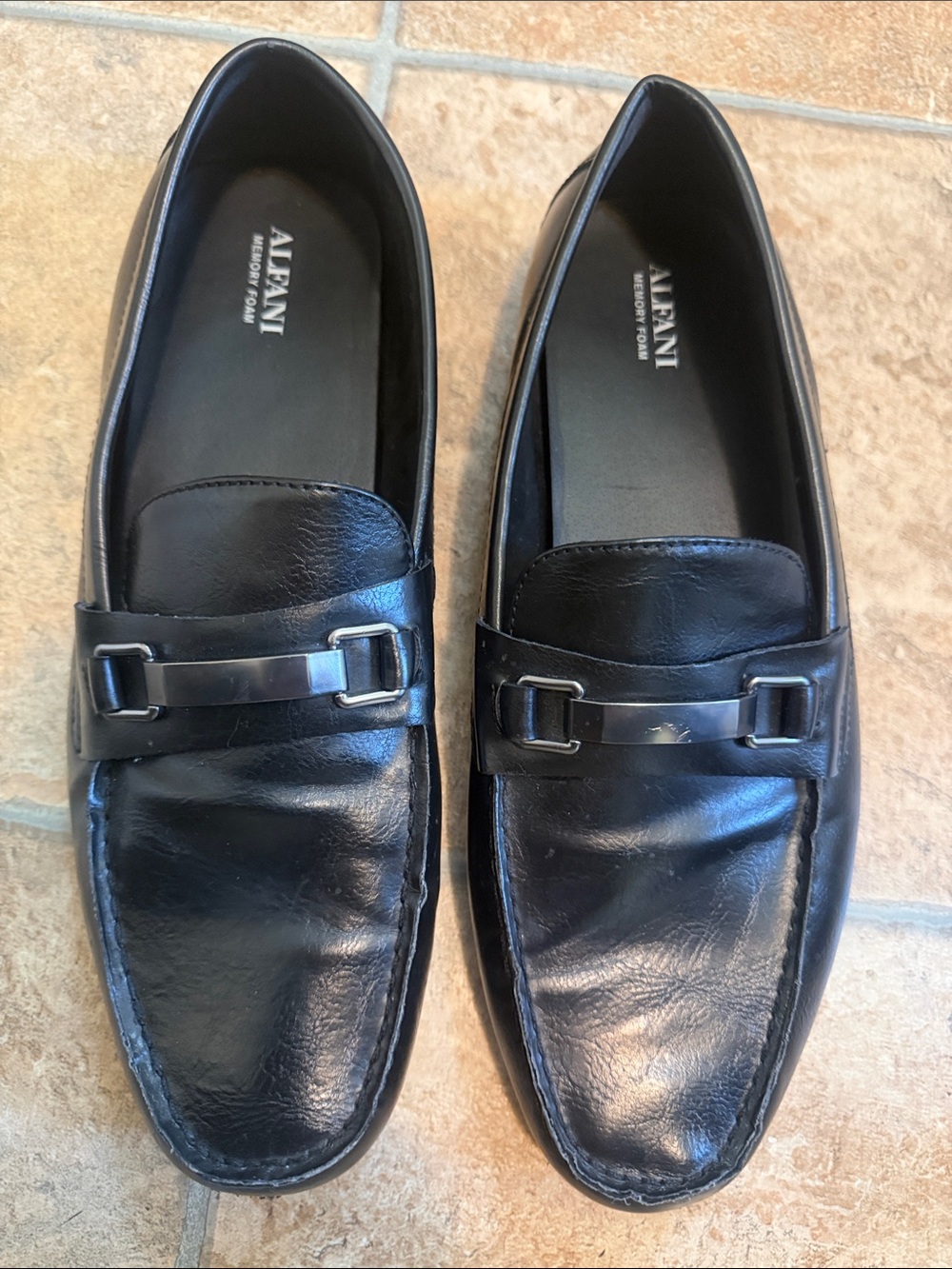 Alfani Men’s Black Leather Loafers